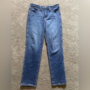 Madewell Stovepipe Jeans Womens Size 30 High Rise  Stretch Denim Preppy